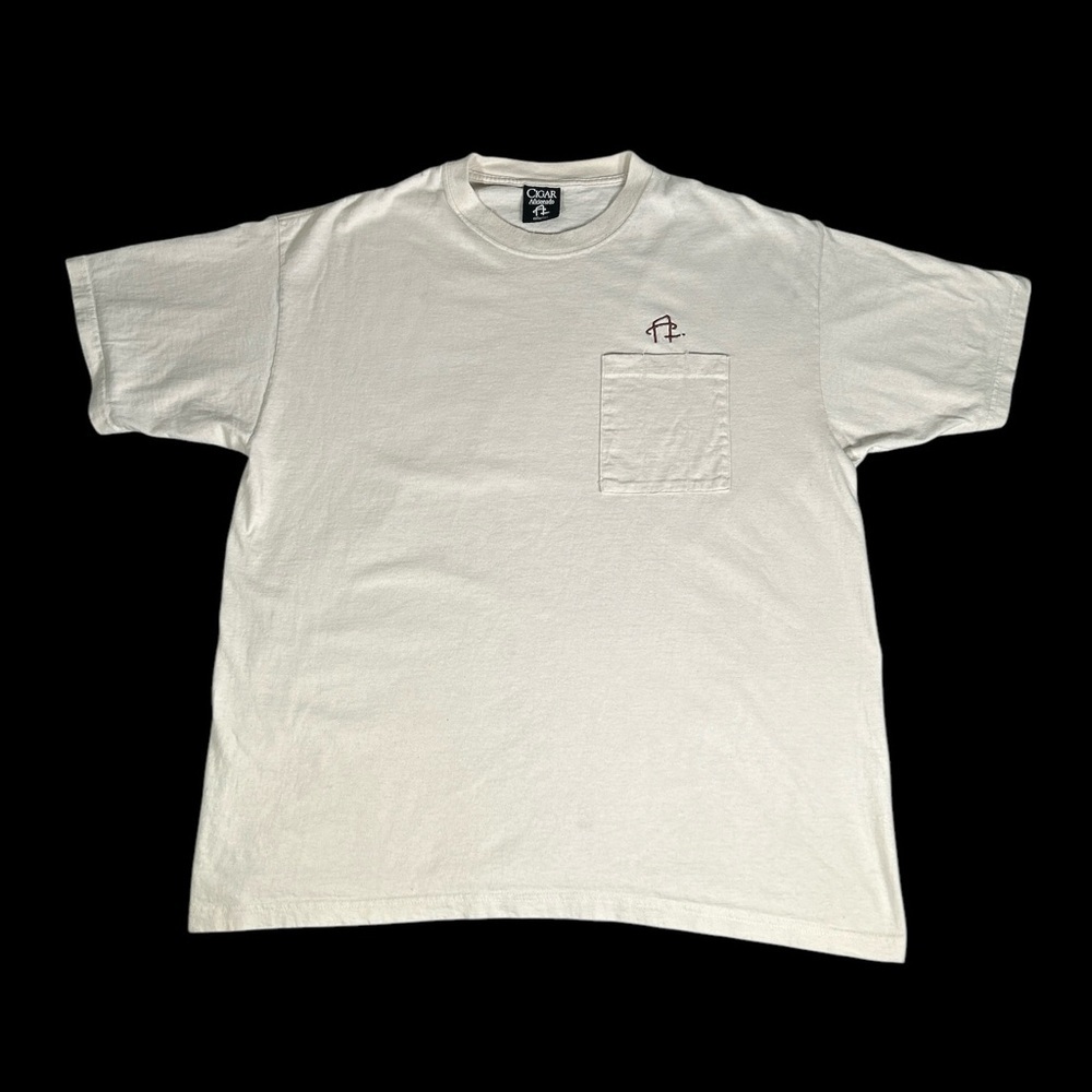 Cigar Aficionado Cigar Pocket Cream T-shirt Men’s Sz XL   No Smoke Smell